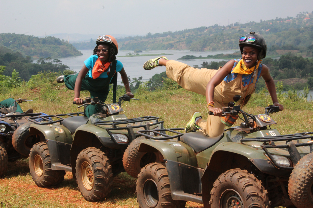 Girls quad biking in Bungee Uganda